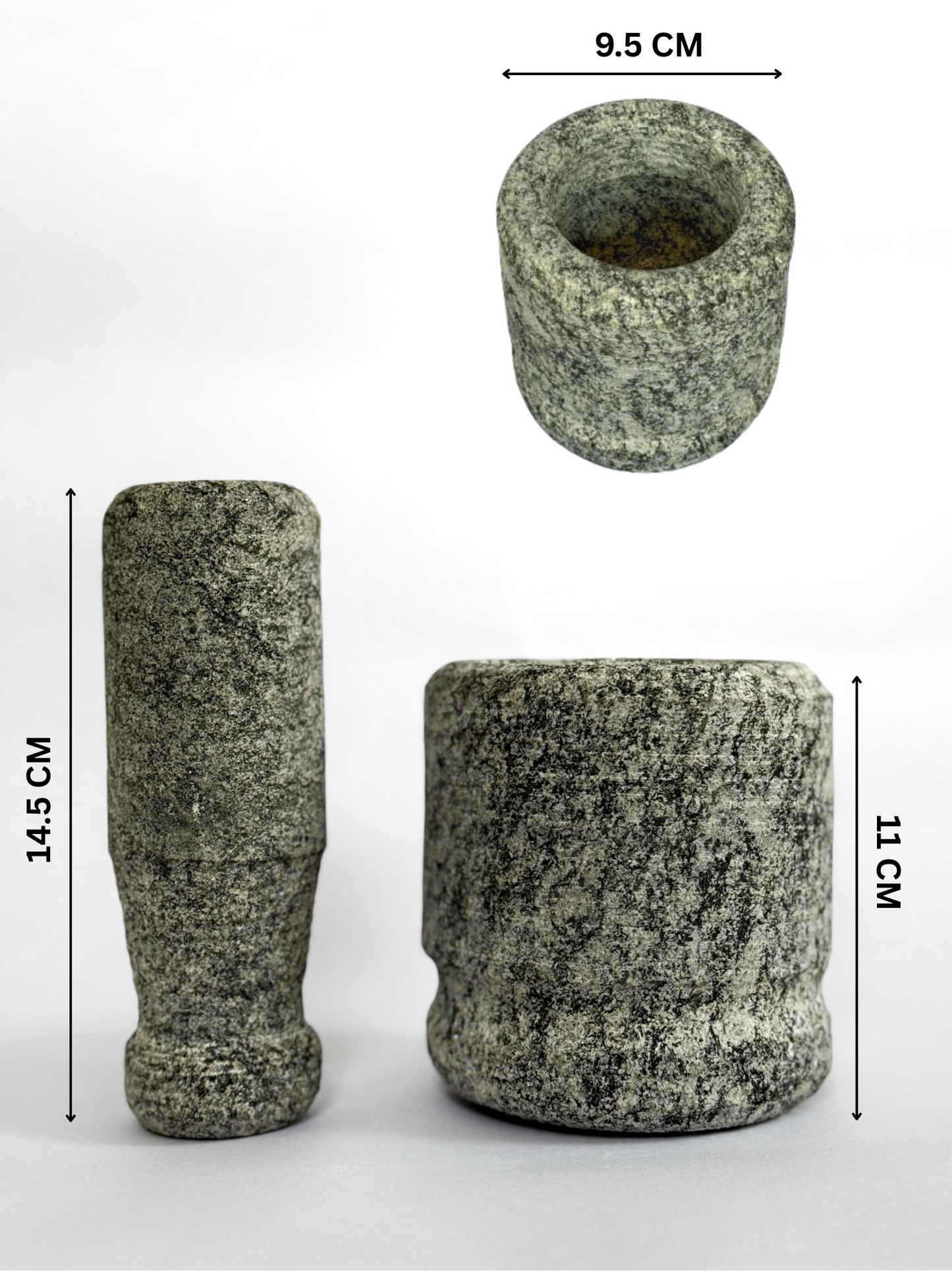 Rootico Stone Mortar and Pestle Set - 5.5 Inch