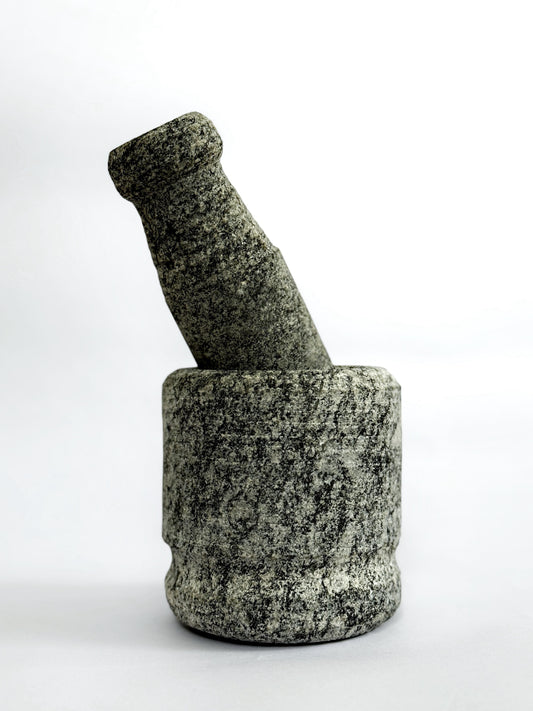 Rootico Stone Mortar and Pestle Set - 5.5 Inch