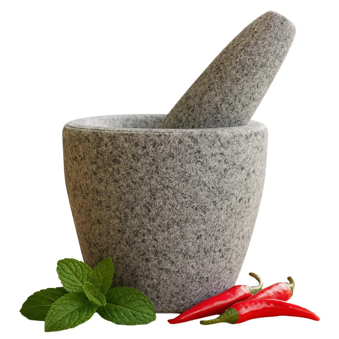 ROOTICO 5-Inch Large Size Kalvam Stone Grinder for Spices & Herbs